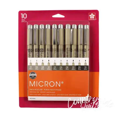 Sakura Pigma Micron 08 Pen Set Black & Gray 10pk
