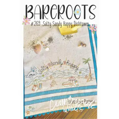 Salty Sandy Happy Embroidery Dishtowel Pattern