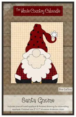 Santa Gnome Precut Fused Applique Pack