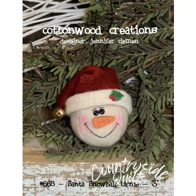 Santa Snowball Ornie Pattern