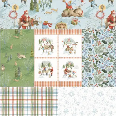 Santa's Tree Farm 1 Yard Bundle Sky, 6pcs