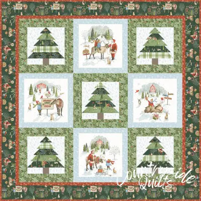 Santa's Tree Farm Panel Quilt Kit