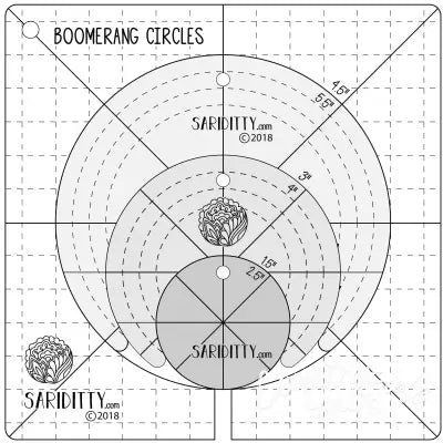 SARIDITTY 4pc Boomerang  and Circles Long Arm Set