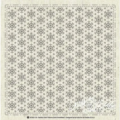 Sashiko Cloth Hitome-Zashi Snowflakes