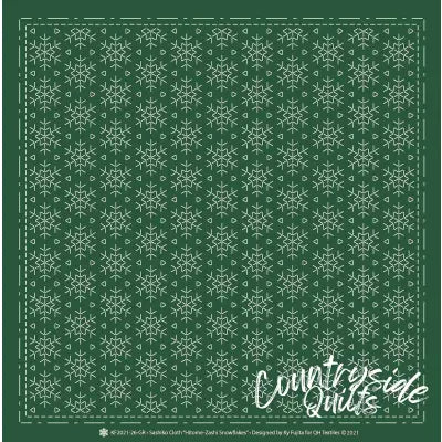 Sashiko Cloth Hitome-Zashi SnowflakesGR