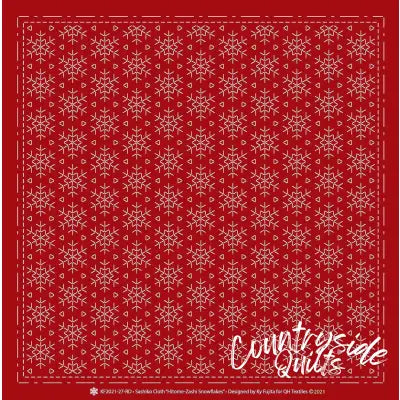 Sashiko Cloth Hitome-Zashi SnowflakesRD