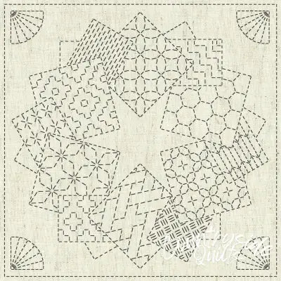Sashiko Cloth - Kaza-Guruma 1