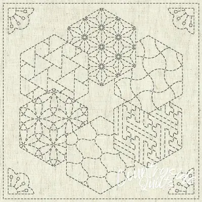 Sashiko Cloth - Kaza-Guruma 2