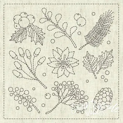 Sashiko Cloth Little Gathering