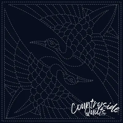 Sashiko Cloth Two Cranes