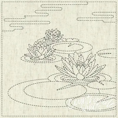 Sashiko Cloth - Water Lily