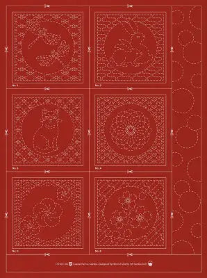 Sashiko Coaster Pattern 4 Brick