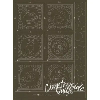 Sashiko Coaster Pattern 4 Slate