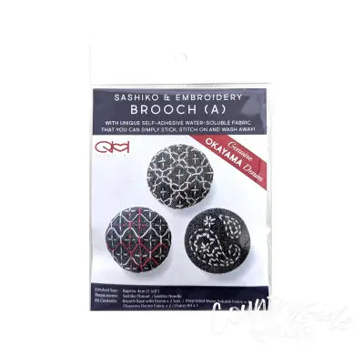 Sashiko & Embroidery Brooch A