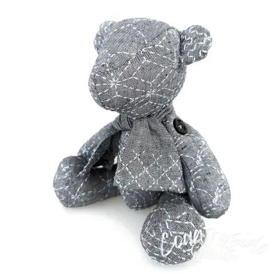 Sashiko Teddy Bear Black