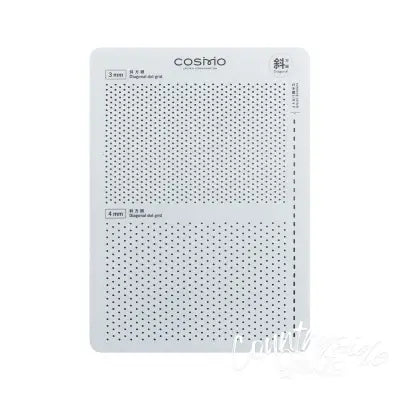 Sashiko Template Diagonal Dot Grid 3mm 4mm