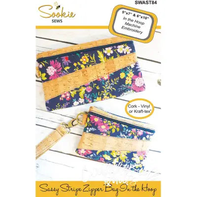 Sassy Stripe Zipper Bag - ITH