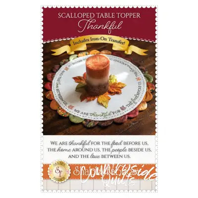 Scalloped Table Topper - Thankful Includes Iron on Transfer