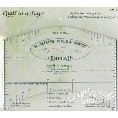 Scallops, Vines, & Waves Template