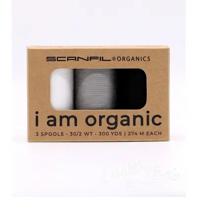Scanfil Organic Cotton 30wt 3 Spool Thread Set Achromatics