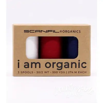 Scanfil Organic Cotton 30wt 3 Spool Thread Set Patriotic