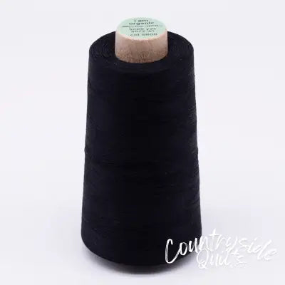 Scanfil Organic Cotton Thread 50wt Solid 5,000yd Jet Black