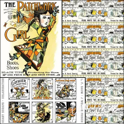 Scary Scraps Panel Bundle, 3pcs