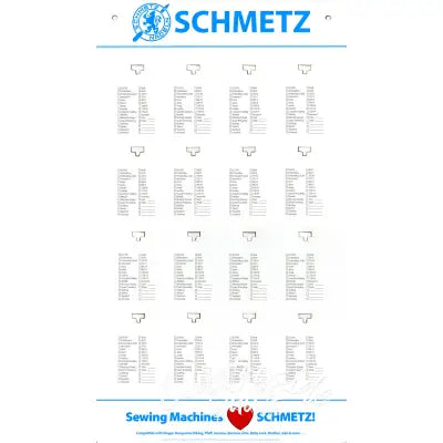 Schmetz Machine Needle Empty Display With Pegs