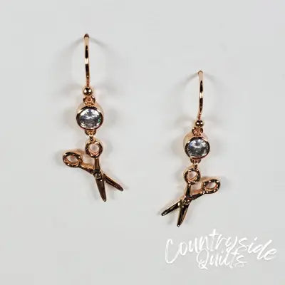Scissor Drop Earring Rose
