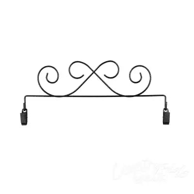 Scroll With Clips Charcoal 12in