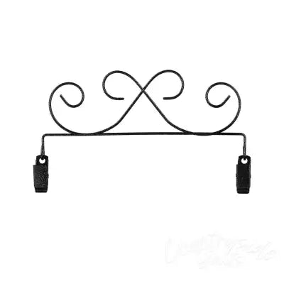 Scroll With Clips Charcoal 8in