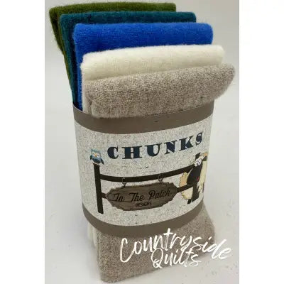 Seaside Wool Chunks 5pc 9in x 10in