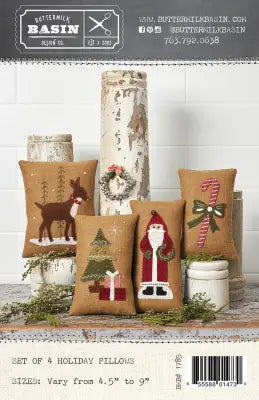 Set of 4 Medium Holiday Pillows