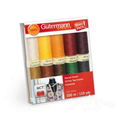 Sew-all Thread 10 spools 10 Colors 100m Fall
