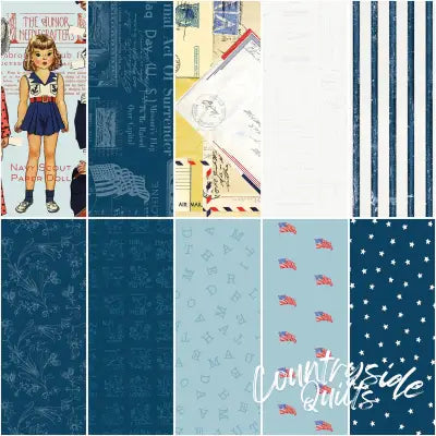 Sew America 1 Yard Bundle Blue, 10pcs