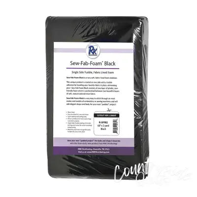 Sew-Fab-Foam Single Sided Fusible Black 60in x 2yds