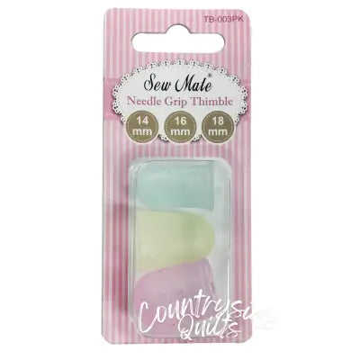 Sew Mate Needle Grip Thimbles 3pk