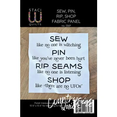 Sew, Pin, Rip, Shop Panel