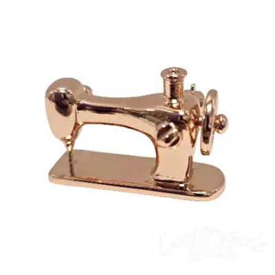 Sewing Machine Brooch Pin Rose Gold