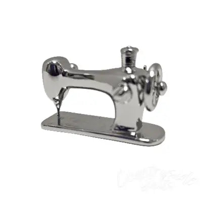Sewing Machine Brooch Pin Silver