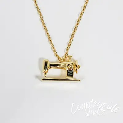 Sewing Machine Pendant Gold
