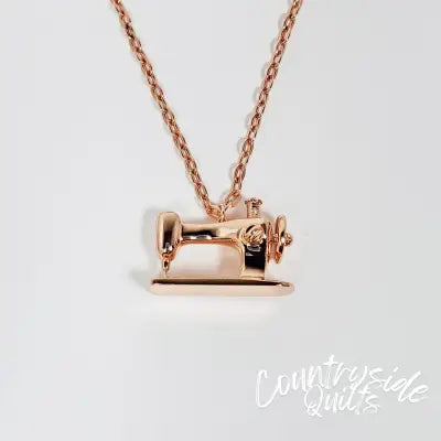 Sewing Machine Pendant Rose Gold