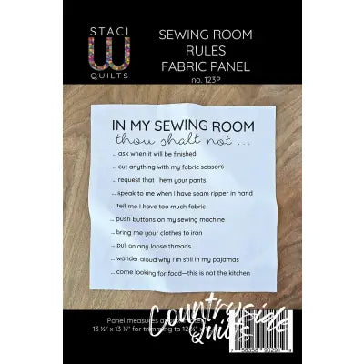 Sewing Room Rules Panel