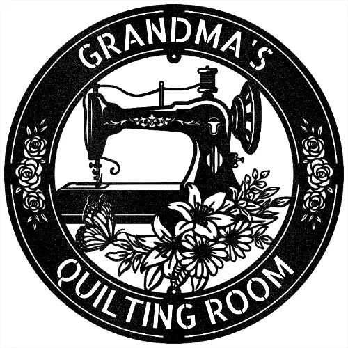 Sewing Sign - Personalized Metal for Quilting Room Decor
