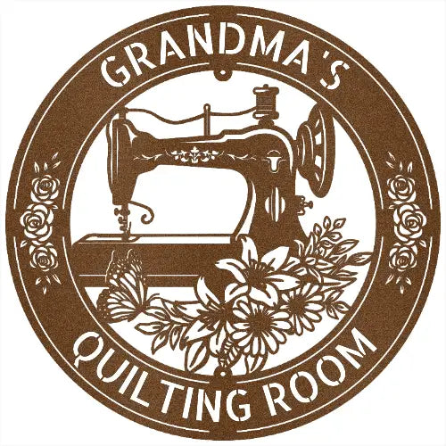 Sewing Sign - Personalized Metal for Quilting Room Decor