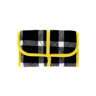 Sewing Storage Yellow and Navy Tartan