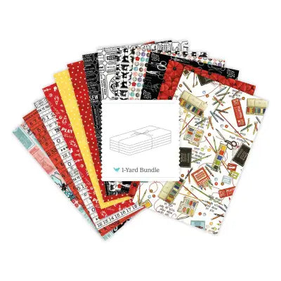 She Who Sews–The Maker 1 Yard Bundle White, 13 Pcs.