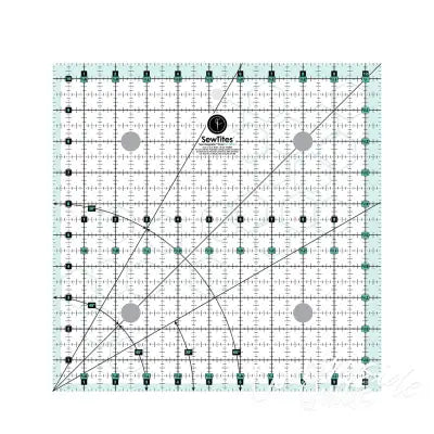 SewTites Sew Magnetic 10-1/2in x 10-1/2in Ruler Left-Handed