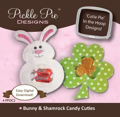 Shamrock & Bunny Candy Cuties Embroidery Design