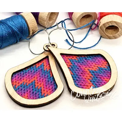 Shimmer Bargello Earrings Eucalypt